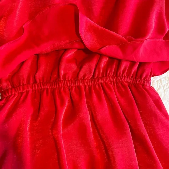 Red Ruffle Mini Dress - Picture 6 of 6